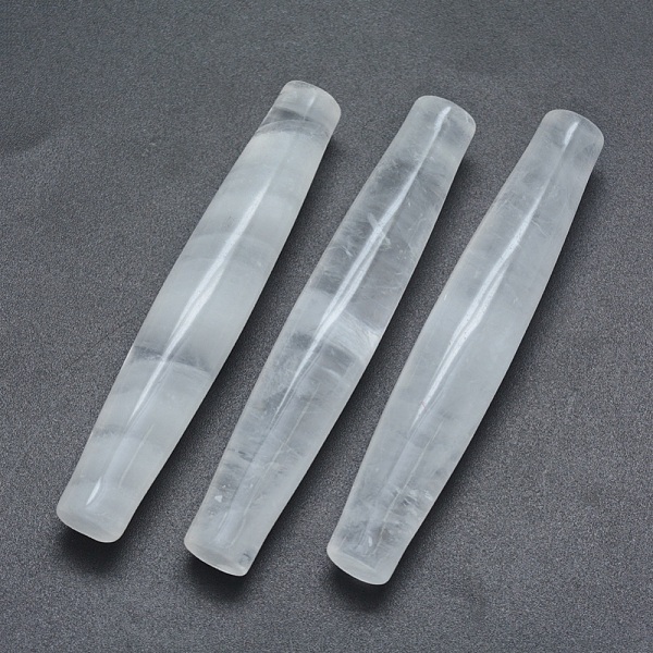 

PandaHall Natural Quartz Crystal Beads, Rock Crystal Beads, No Hole/Undrilled, Rice, 73.5~74.5x13~13.5mm Quartz Crystal Rice