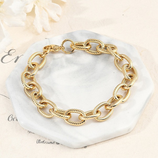304 Stainless Steel Cable Chain Bracelets for Women Men