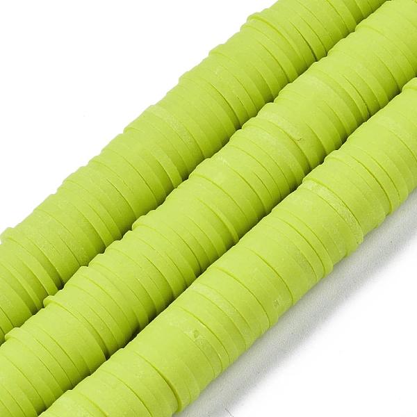 Flat Round Handmade Polymer Clay Beads
