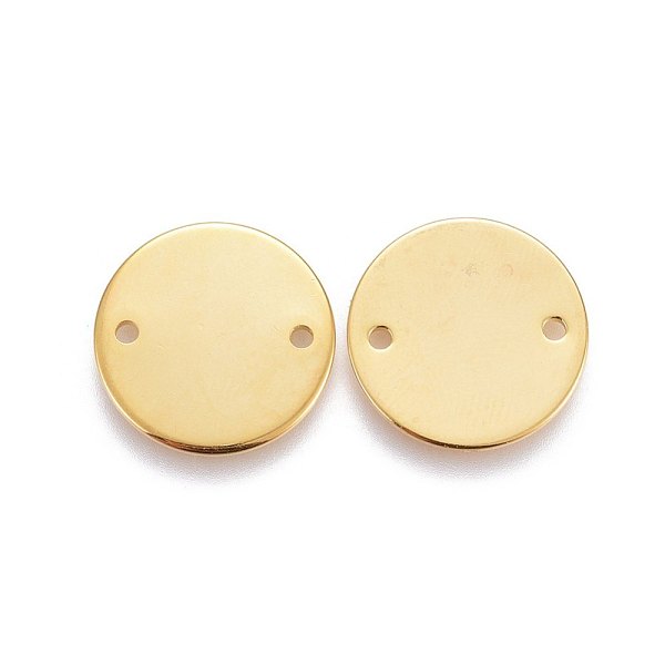 

PandaHall 201 Stainless Steel Links connectors, Flat Round, Golden, 16x1mm, Hole: 1.2mm 201 Stainless Steel Flat Round