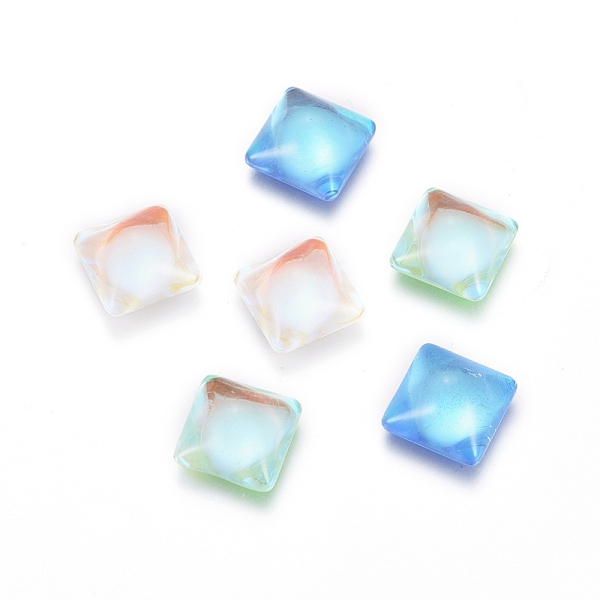 

PandaHall Transparent K9 Glass Cabochons, Flat Back, Square, Mixed Color, 8x8x3.5mm Glass Square Multicolor
