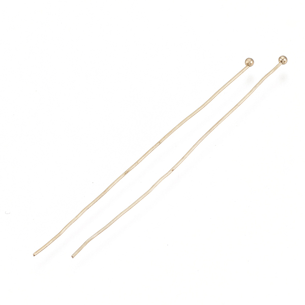 PandaHall Brass Ball Head Pins, Coffee Golden, 24 Gauge, 50x0.3mm, Head: 1.5mm Brass