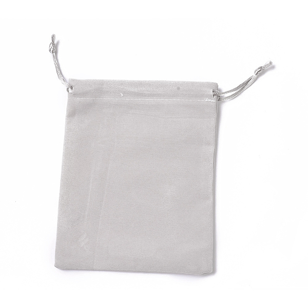 

PandaHall Velvet Packing Pouches, Drawstring Bags, Dark Gray, 15~15.2x12~12.2cm Velvet Gray