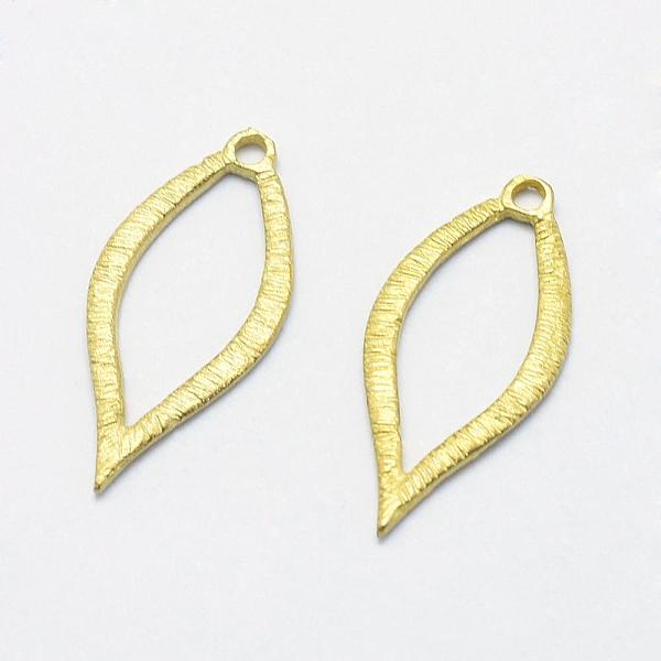

PandaHall Brass Pendants, Lead Free & Cadmium Free & Nickel Free, Leaf, Raw(Unplated), 23x10.5x1mm, Hole: 1.5mm Brass Leaf