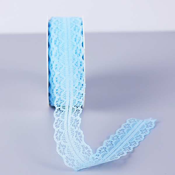

PandaHall 25 Yards Flat Cotton Lace Trims, Flower Lace Ribbon for Sewing and Art Craft Projects, Light Sky Blue, 1-1/8 inch(30mm), 25...