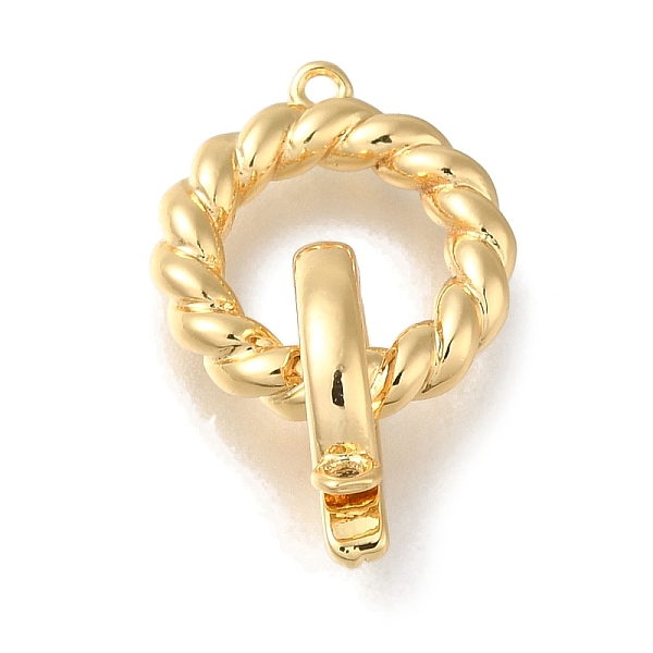 

PandaHall Brass Fold Over Clasps, Ring, Real 18K Gold Plated, 25.5mm Brass Ring