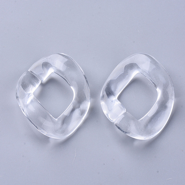 

PandaHall Transparent Acrylic Linking Rings, For Curb Chains Making, Twist, Clear, 40~41x33x11mm, Inner Diameter: 25x16~17mm, about...