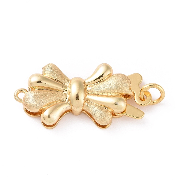 

PandaHall Brass Box Clasps, Textured, Bowknot, Golden, 20x9.5x4mm, Hole: 0.9mm Brass Bowknot