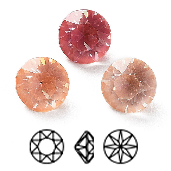 

PandaHall Electroplate K9 Glass Rhinestone Cabochons, Point Back & Back Plated, Faceted, Diamond, Mixed Color, 6x4.5mm Glass Rhinestone..., Multicolor