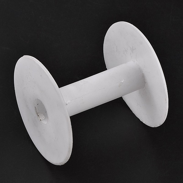 

PandaHall (Defective Closeout Sale), Plastic Empty Spools for Wire, Thread, White, 7.2x0.15x7.2cm Plastic White