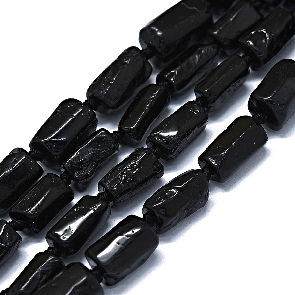 

PandaHall Natural Black Tourmaline Beads Strands, Nuggets, 11~14x6~8mm, Hole: 0.9mm, about 28~32pcs/strand, 15.75''(40cm) Tourmaline Nuggets
