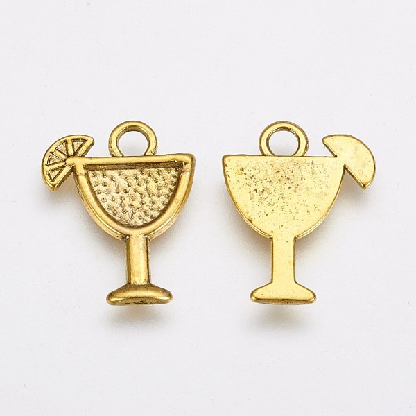 

PandaHall Tibetan Style Tropical drink Alloy Pendants, Cadmium Free & Nickel Free & Lead Free, Margarita, Antique Golden, 17x14x2mm, Hole...