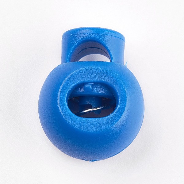 

PandaHall Plastic Iron Spring Cord Locks, Royal Blue, 15x20x15mm, Hole: 6x4mm Plastic