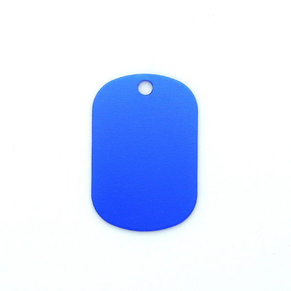 PandaHall Colored Aluminum Pendants, Laser Cut, Double Sided Dog Pet Name Phone Number ID Tag Charm, Oval, Blue, 50x29x1mm, Hole: 3mm...