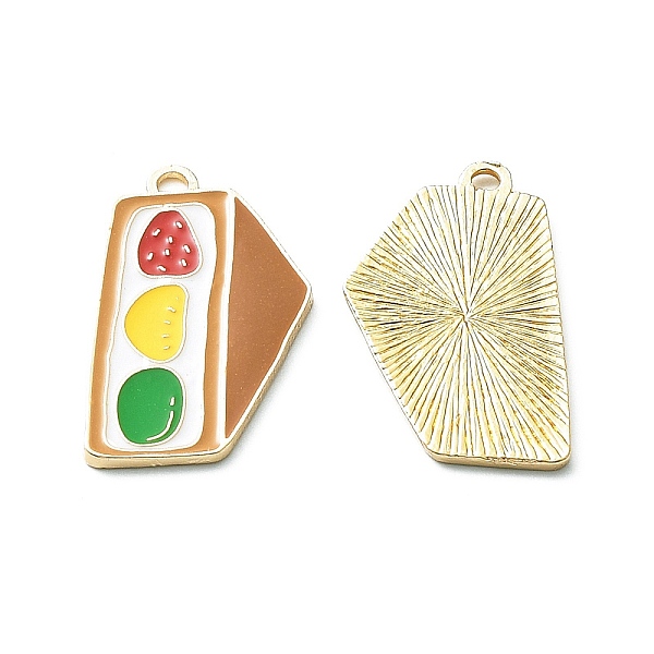 

PandaHall Zinc Alloy Pendants, with Enamel, Golden, Sandwich, 18x30.5x1.5mm, Hole: 2.5mm Alloy+Enamel Food