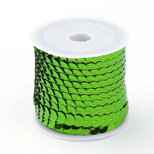 

PandaHall Eco-Friendly Plastic Paillette Beads, Sequins Beads, Ornament Accessories, Flat Round, Yellow Green, 6mm, about 5m/roll Plastic...