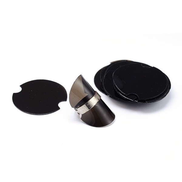 

PandaHall Disc Plastic Ring Displays, Black, 38.5x0.8mm, 100pcs/bag Plastic Black