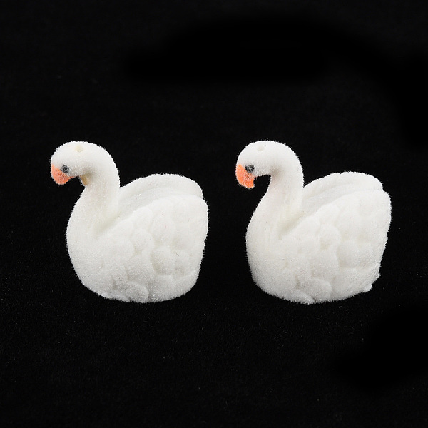 

PandaHall Flocky Acrylic Beads, Half Drilled Beads, Goose, White, 20x20x16mm, Hole: 1.2mm Plastic Duck White