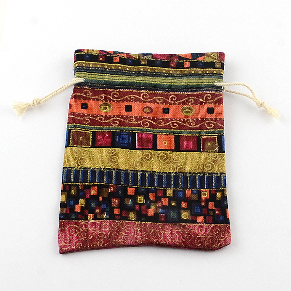 Ethnic Style Cloth Packing Pouches Drawstring Bags