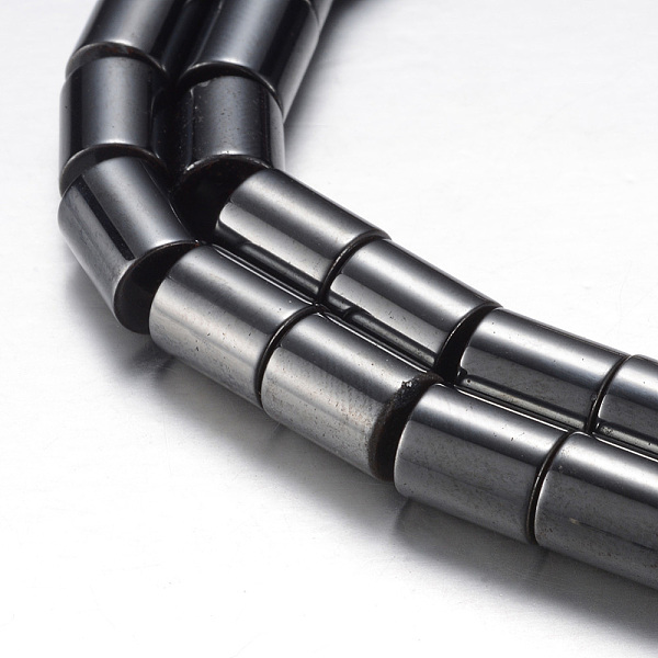 

PandaHall Magnetic Synthetic Hematite Bead Strands, Grade A, Column, Original Color, 8x6.5mm, Hole: 1mm, about 49pcs/strand, 15.7 inch(40cm)...