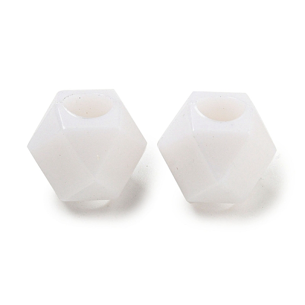 

PandaHall Opaque Acrylic European Beads, Large Hole Beads, Faceted, Bicone, White, 11x10x8mm, Hole: 4mm, about 1515pcs/500g Acrylic Bicone...