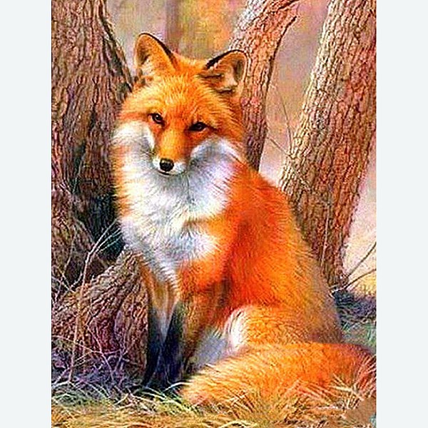 

PandaHall DIY Fox Pattern Diamond Painting Kits, with Resin Rhinestones, Diamond Sticky Pen, Tray Plate and Glue Clay, Orange Red, 400x300mm...