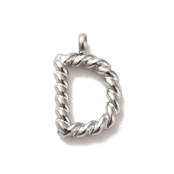 

PandaHall 304 Stainless Steel Charms, Letter D Charm, Stainless Steel Color, 14x9x2mm, Hole: 2mm 304 Stainless Steel Letter D