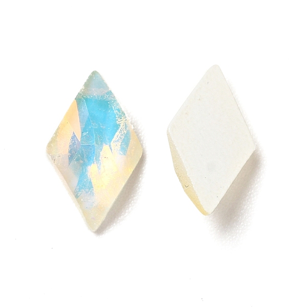 

PandaHall Flat Back Resin Rhinestone Cabochons, Nail Art Decoration Accessories, Faceted, Rhombus, Colorful, 10x6x2.5mm Resin Rhombus
