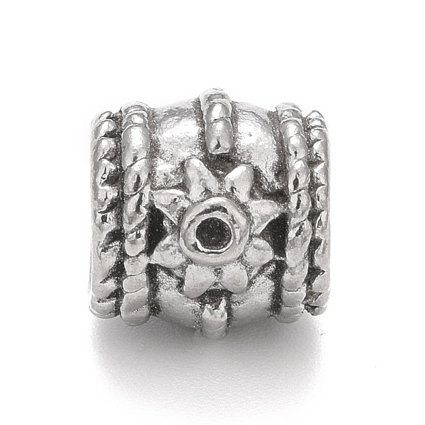 

PandaHall 304 Stainless Steel European Beads, Large Hole Beads, Barrel, Antique Silver, 10.5x9mm, Hole: 5.6mm 304 Stainless Steel Barrel