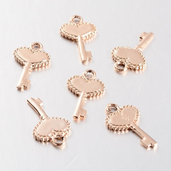 

PandaHall Skeleton key Alloy Pendants, Long-Lasting Plated, Light Gold, 17x10x1mm, Hole: 1mm Alloy Key