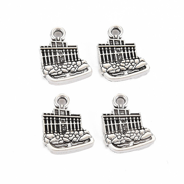 

PandaHall Tibetan Style Alloy Charms, Cadmium Free & Lead Free, Building, Antique Silver, 15x12x2.5mm, Hole: 1.6mm, about 640pcs/1000g Alloy...