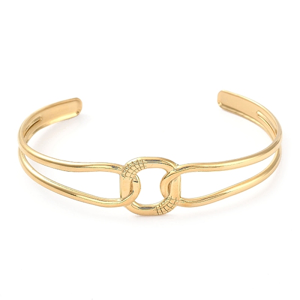 

PandaHall 304 Stainless Steel Hollow Rectangle Cuff Bangle for Women, Golden, Inner Diameter: 2-5/8 inch(6.6cm) 304 Stainless Steel...