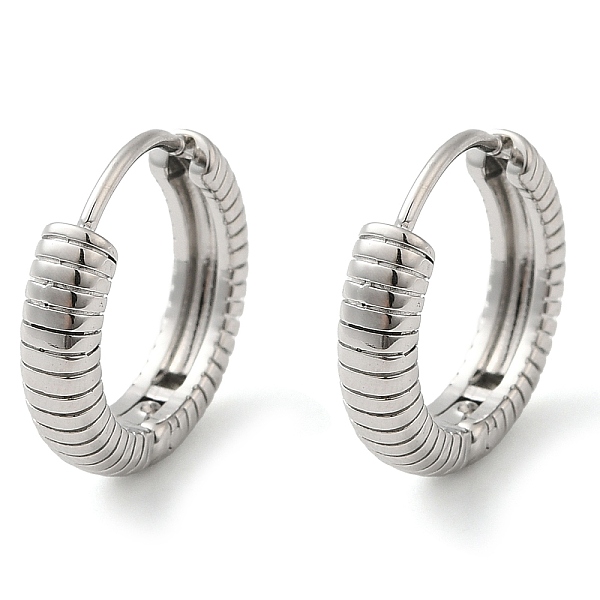 

PandaHall 304 Stainless Steel Hoop Earrings, Ring, Stainless Steel Color, 15x3.5mm 304 Stainless Steel Ring
