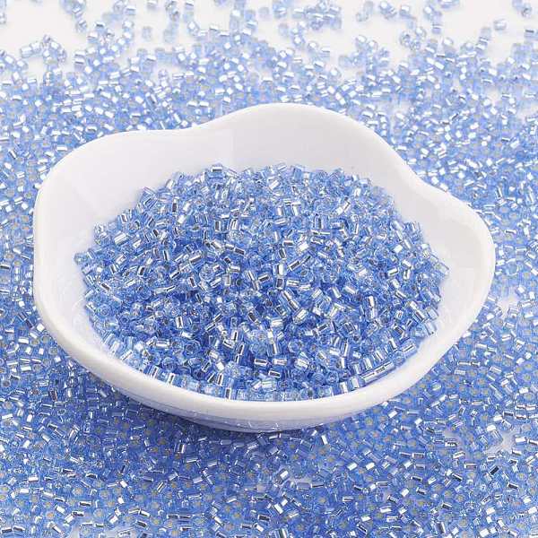 

PandaHall TOHO Japanese Seed Beads, Two Cut Hexagon, (33) Silver Lined Light Sapphire, 11/0, 2x2mm, Hole: 0.6mm, about 44000pcs/pound Glass..., Blue