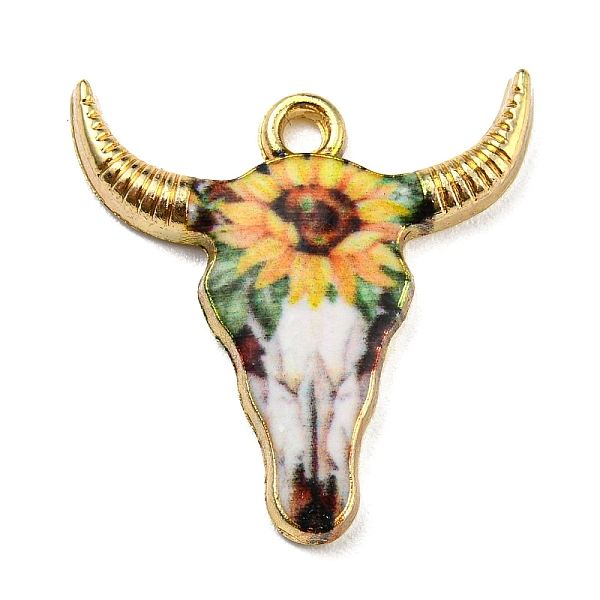 

PandaHall Alloy Pendant, Lead Free & Cadmium Free & Nickel Free, Cattle, WhiteSmoke, 22x21.5x2.5mm, Hole: 1.8mm Alloy Cattle White