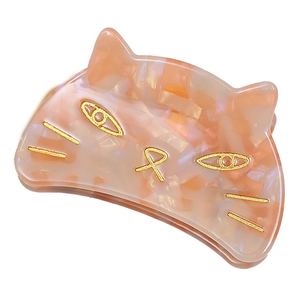 

PandaHall Cat Cellulose Acetate(Resin) Claw Hair Clips, for Women and Girls, Orange, 44x69mm Cellulose Acetate Cat Shape Orange