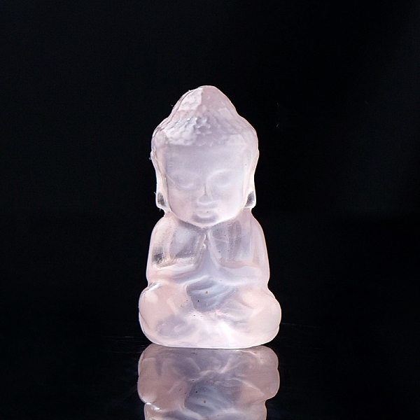 

PandaHall Natural Rose Quartz Sculpture Display Decorations, for Home Office Desk, Buddha, 14~15x27~28mm Rose Quartz Others