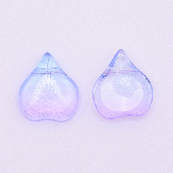 

PandaHall Handmade Lampwork Pendants, Heart Petals, Lavender, 14.5x12.5x5mm, Hole: 1mm 100pcs/bag Lampwork Petaline Purple