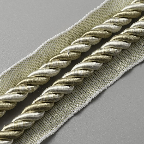 

PandaHall Polyester Twisted Lip Cord Trim, Twisted Trim Cord Rope Ribbon for Home Decoration, Upholstery, DIY Handmade Crafts, Dark Khaki...