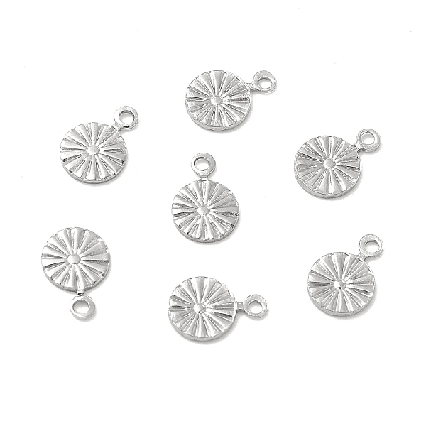 

PandaHall 304 Stainless Steel Charms, Flat Round Charm, Stainless Steel Color, 9.5x6.5x1mm, Hole: 1.2mm 304 Stainless Steel Flat Round