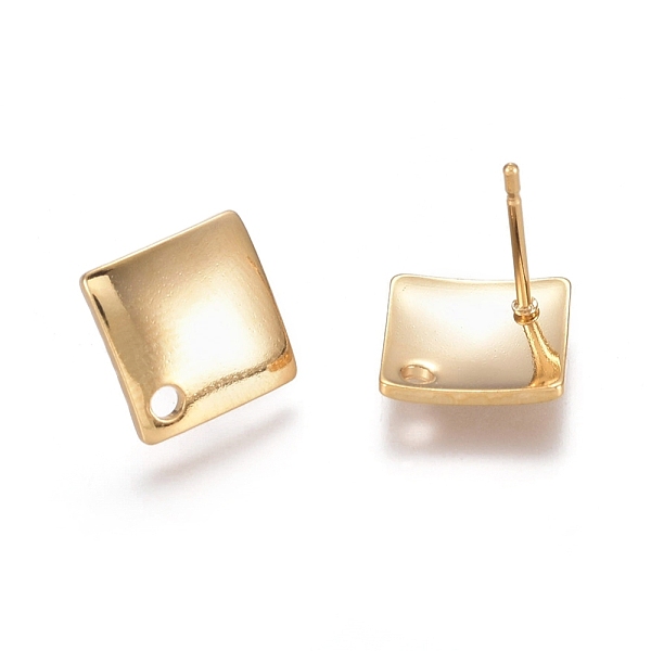 

PandaHall 304 Stainless Steel Stud Earring Findings, Rhombus, Golden, 13.5x13.5x1.4mm, Hole: 1.5mm, Pin: 0.8mm 304 Stainless Steel Rhombus