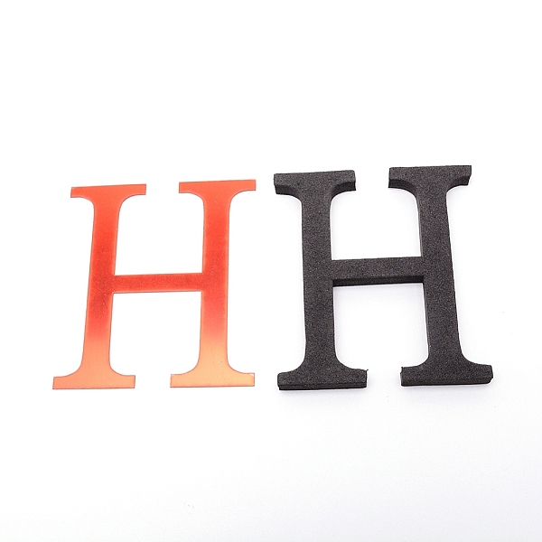 

PandaHall Acrylic Mirror Wall Stickers Decal, with EVA Foam, Red, Letter.H, 100x90x1mm, Foam: 100x90x10.5mm Acrylic Letter Red