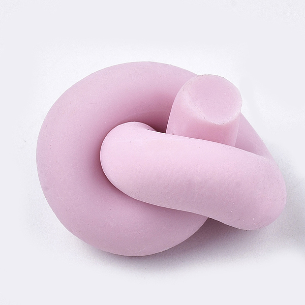 

PandaHall Polymer Clay Findings, Knot, Pink, 20~24x17~20x14~17mm Polymer Clay Pink