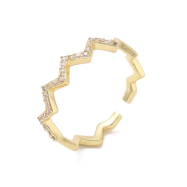 

PandaHall Brass Micro Pave Cubic Zirconia Open Cuff Rings, Golden, 4mm, Inner Diameter: Adjustable Brass+Cubic Zirconia Others