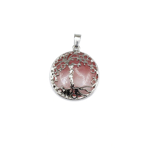 

PandaHall Cherry Quartz Glass Pendants, Tree of Life Charms with Platinum Plated Alloy Findings, 31x27mm Cherry Quartz Glass Tree of Life