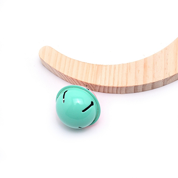

PandaHall Wooden Swing, with Iron Cable Chain, Ring & Random Color Bell, Moon, BurlyWood, 335mm Wood Moon Orange
