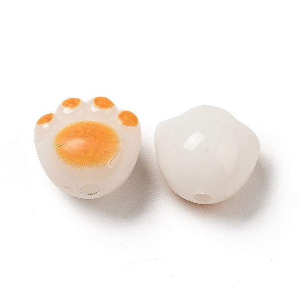 

PandaHall Opaque Acrylic Beads, Cat Paw, Orange, 11x12x9.7mm, Hole: 1.6mm Acrylic Others Orange