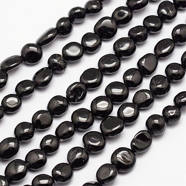

PandaHall Natural Black Tourmaline Bead Strands, Tumbled Stone, Nuggets, 3~14x3~14mm, Hole: 1mm, about 15.35 inch Tourmaline Nuggets