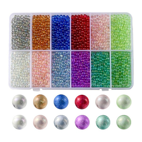 240G 12 Colors DIY 3D Nail Art Decoration Mini Glass Beads