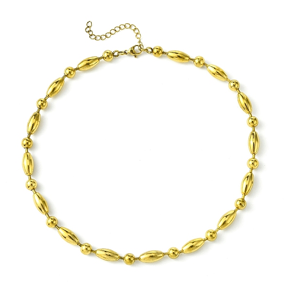 

PandaHall Ion Plating(IP) 304 Stainless Steel Bead Necklaces, Golden, 14.37 inch(36.5cm) 304 Stainless Steel